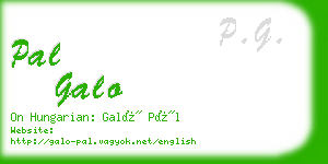 pal galo business card